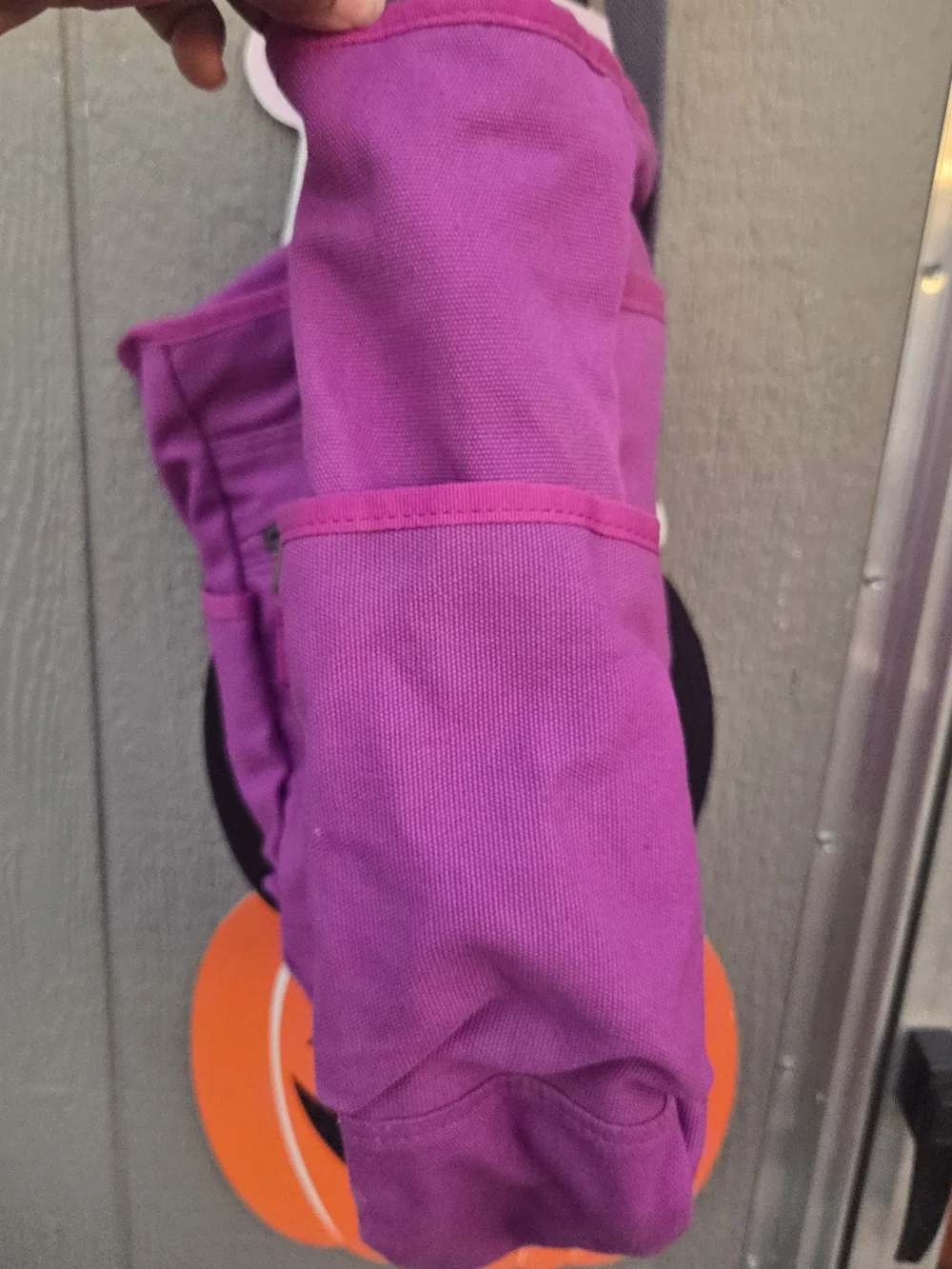 Duluth Trading Co Purple Canvas Tote with Front Zip Pocket